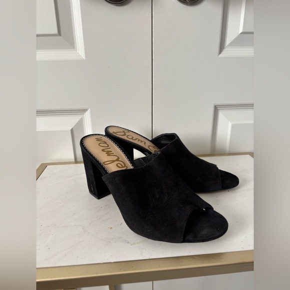 Sam Edelman | Orlie Block Heel Suede Black Mule | Size 9 - Picture 2 of 6